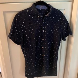 Zara mens short sleeve button down mens shirt